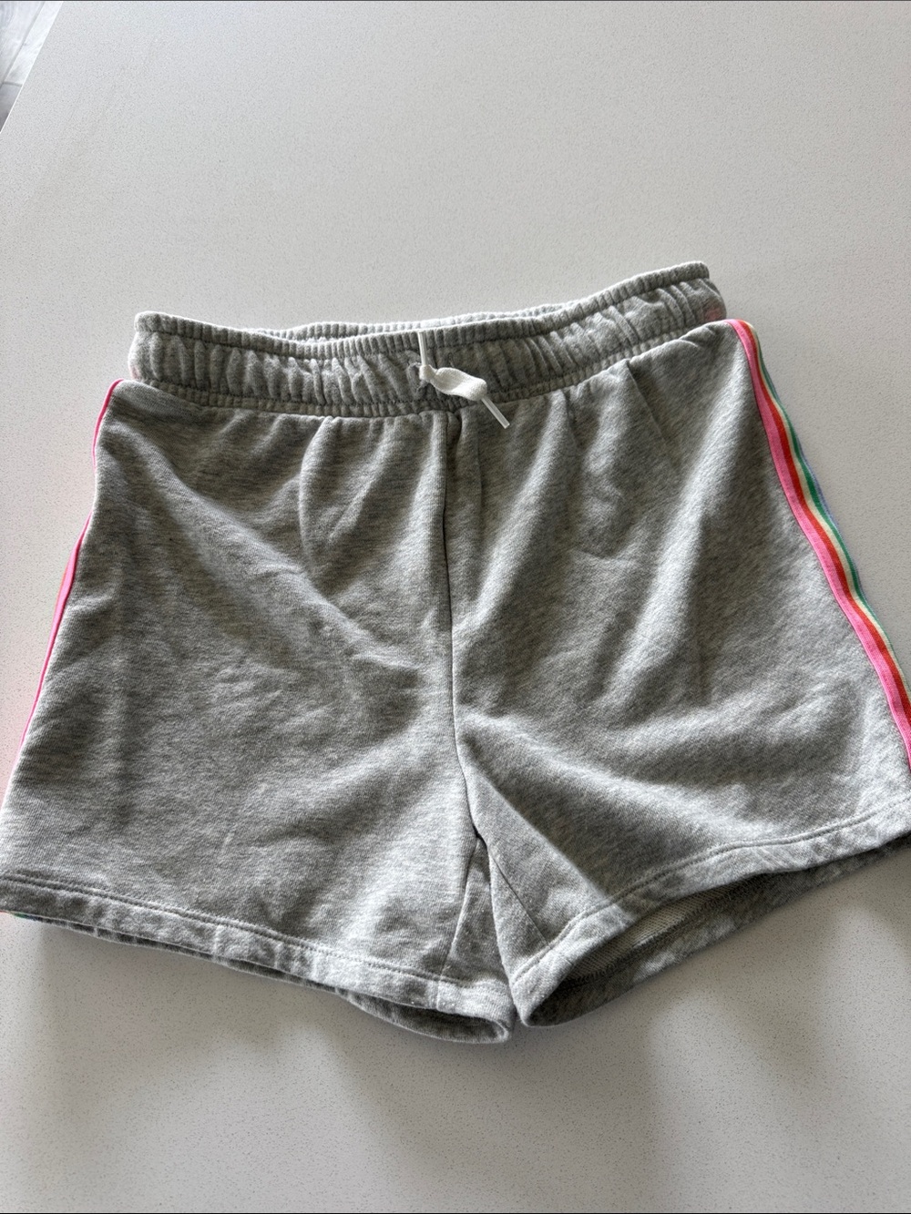 GAP Gray Athletic Shorts with Rainbow Side Trim